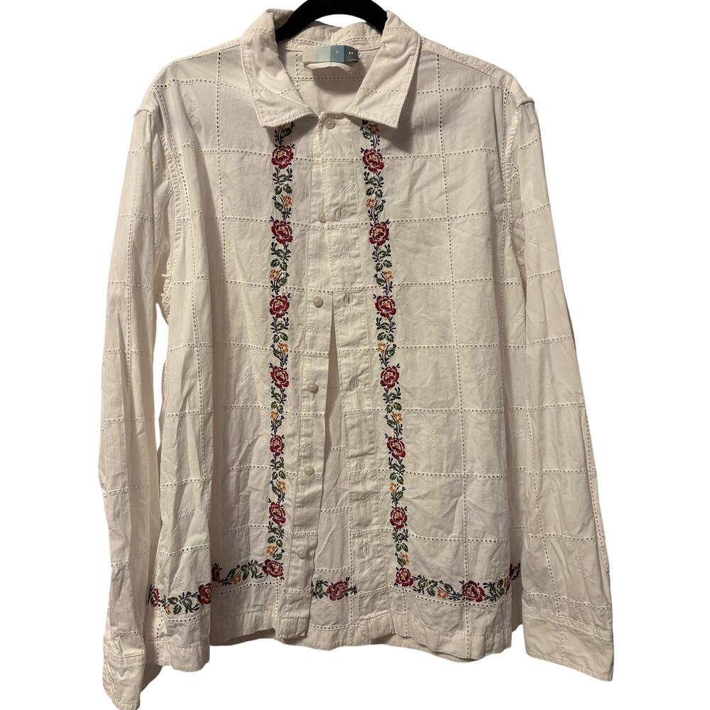 Kith Windowpane Eyelet Ainslie Top White Sz L